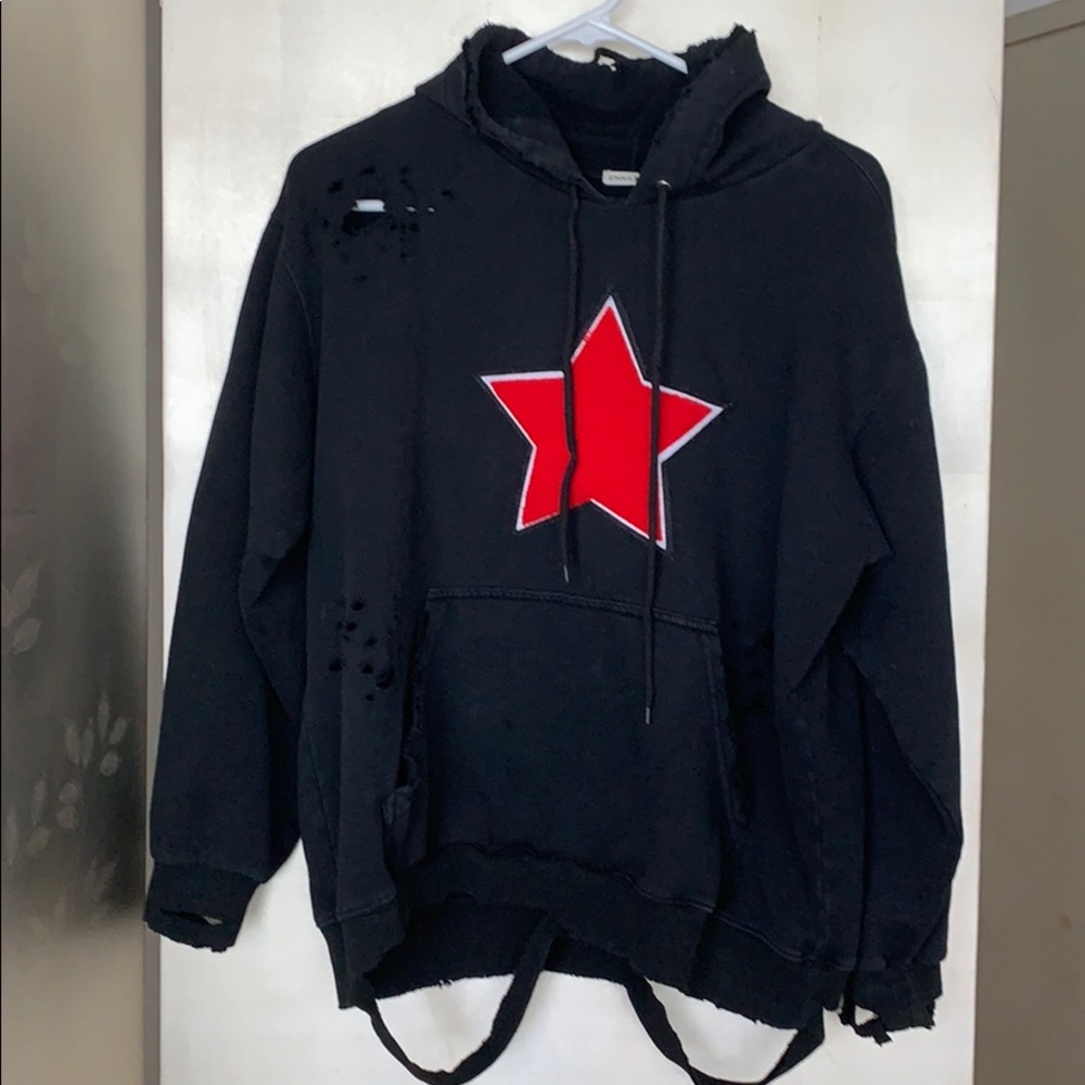 Distressed sweatshirt